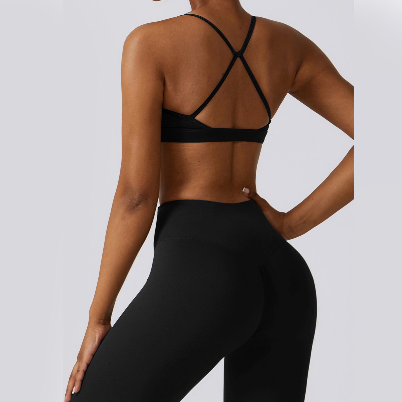 Hailey Set | Naadloze Top Legging - Zwart