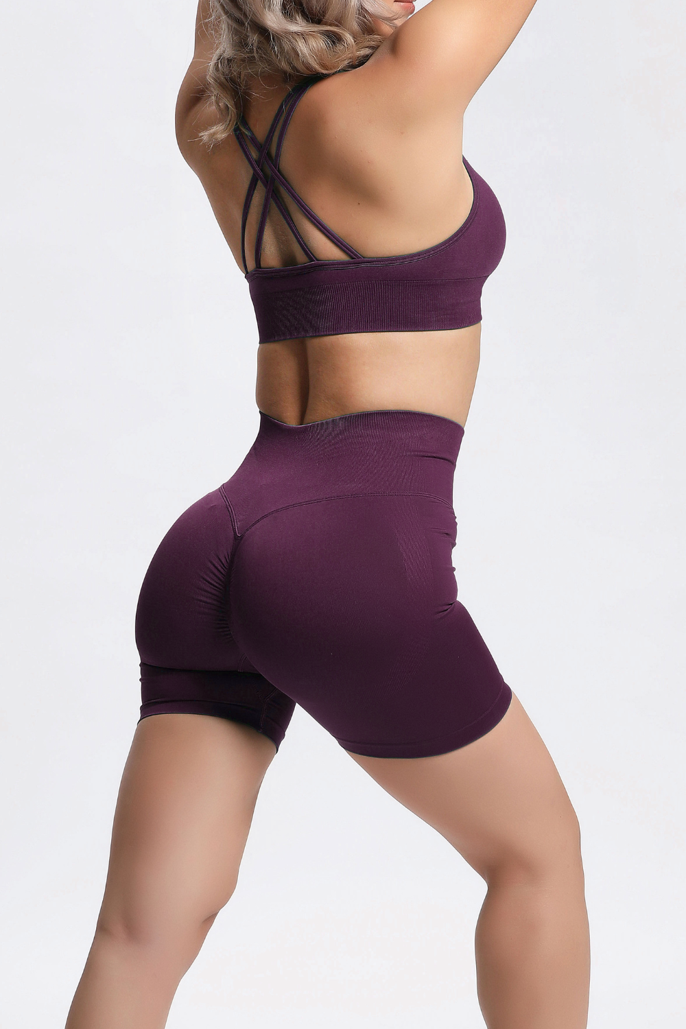 Olivia | Naadloze Power Short - Paars