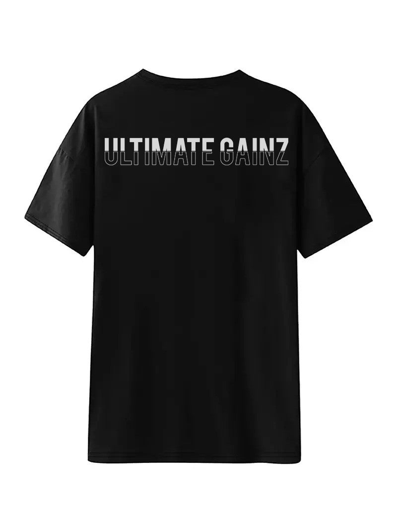 Ultimate Gainz | Oversized Shirt Unisex - Zwart