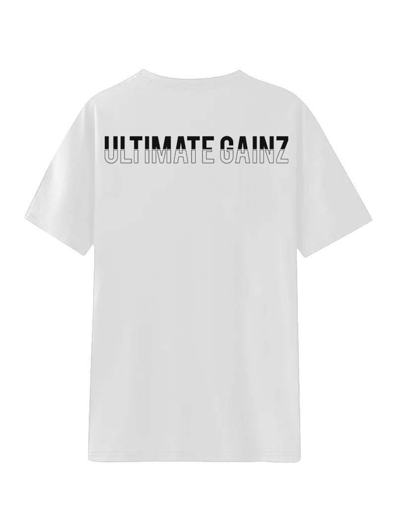 Ultimate Gainz | Oversized Shirt Unisex - Wit