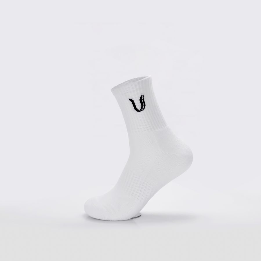 Ultimate Gainz - Chaussettes de Performance Unisexes - Blanc 1 Paire